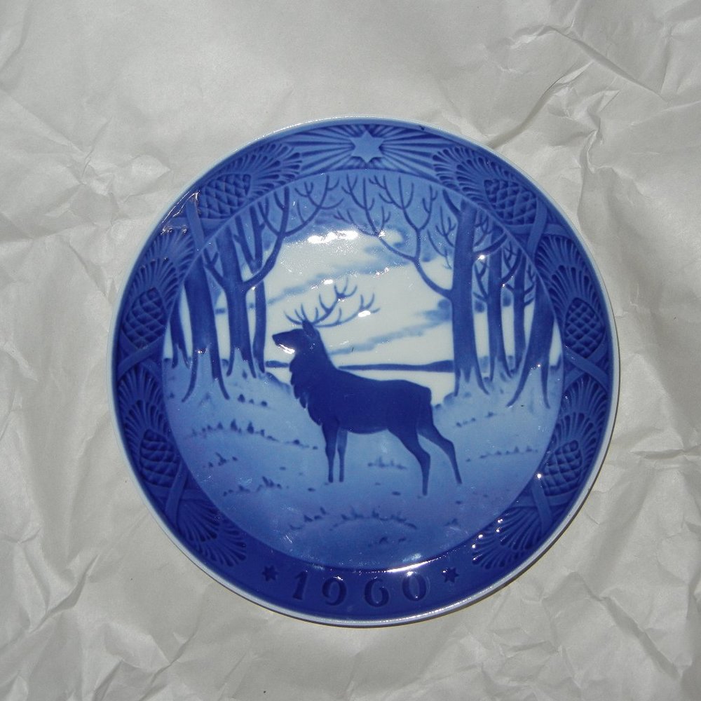 1960 ROYAL COPENHAGEN Christmas Plate  The Stag - Buck Deer #2